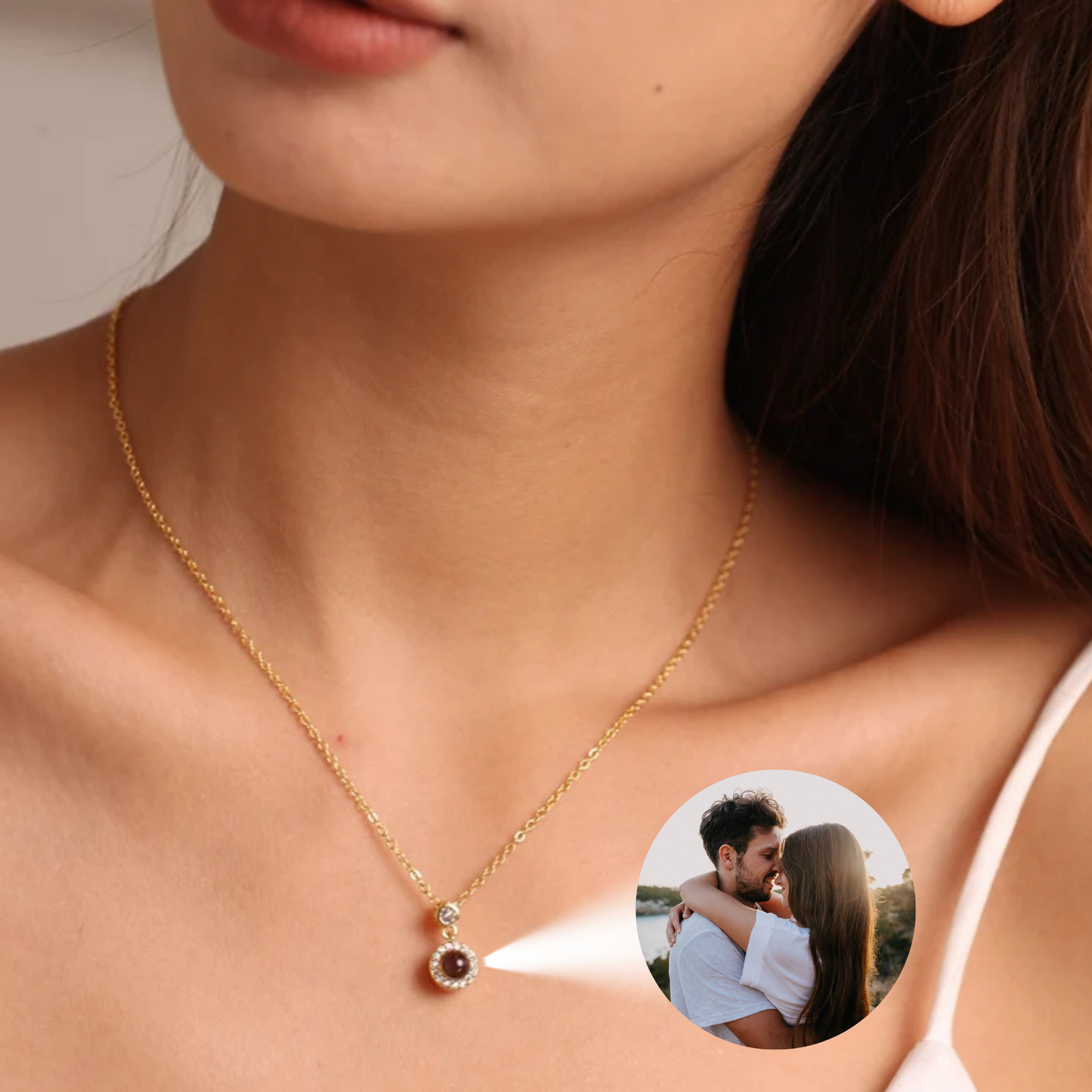 Aura photo necklace