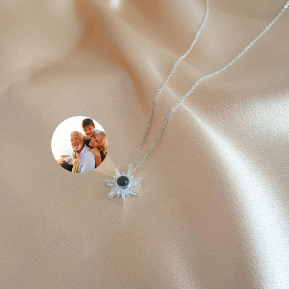 Sun photo necklace