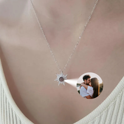 Sun photo necklace